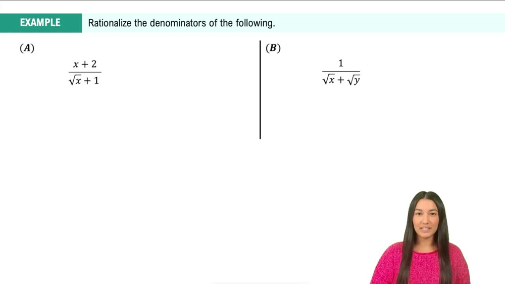 Rationalizing Denominators Using Conjugates Example 1