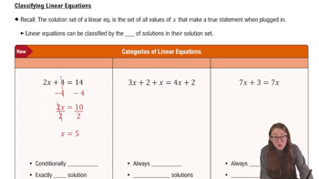 Classifying Linear Equations
