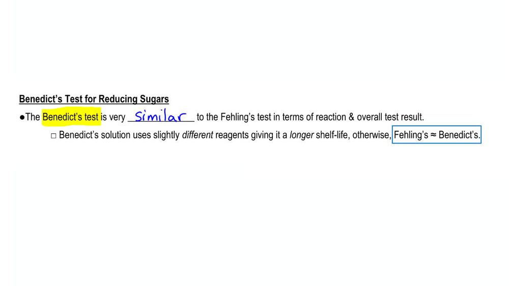 Reducing Sugar Tests