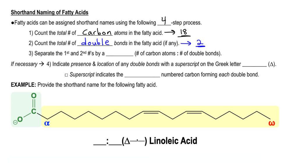 Fatty Acid Nomenclature