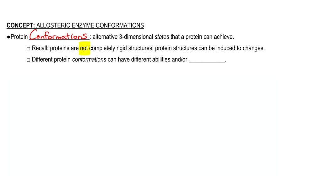 Allosteric Enzyme Conformations