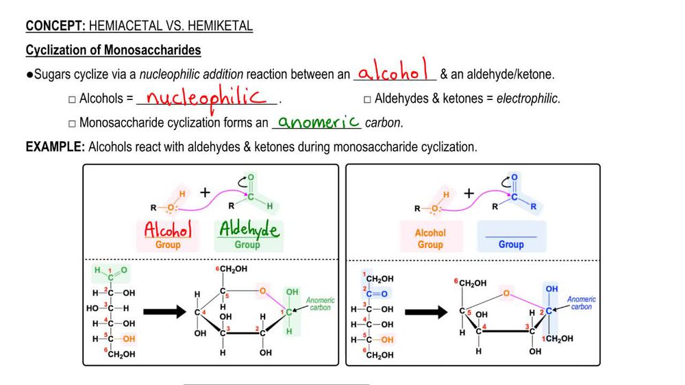 Hemiacetal vs. Hemiketal