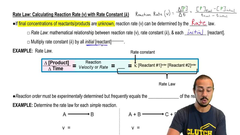 Rate Constants and Rate Law