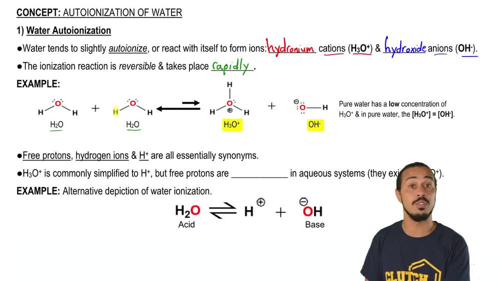 Water Autoionization