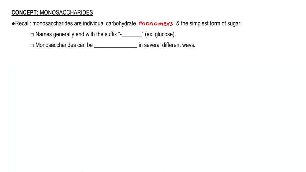 Monosaccharides