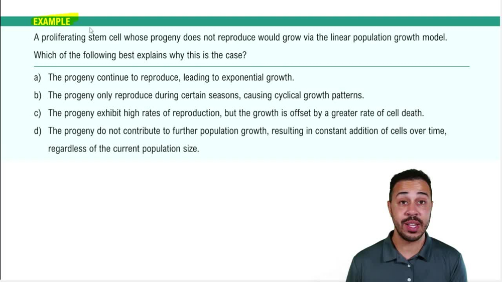 Linear Population Growth Example 1