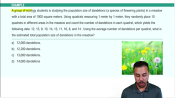 Population Sampling Methods Example 1