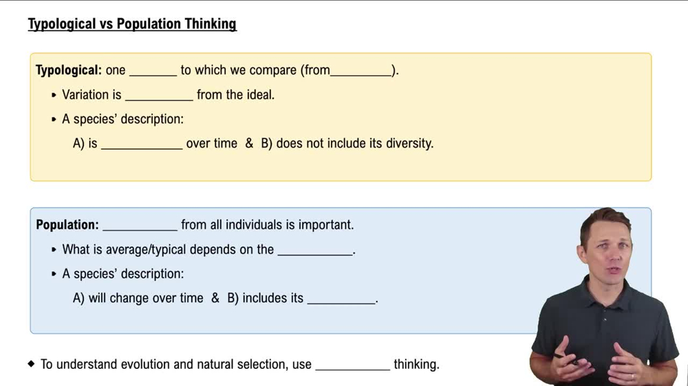 Typological vs. Population Thinking