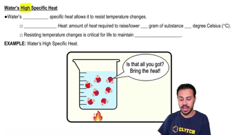 Water’s High Specific Heat
