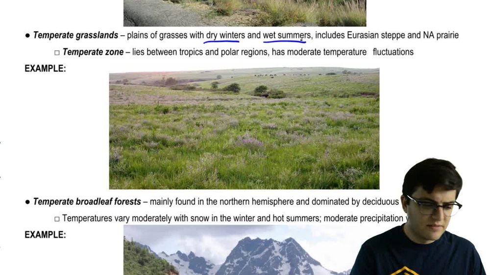 Temperate Grasslands and Forests