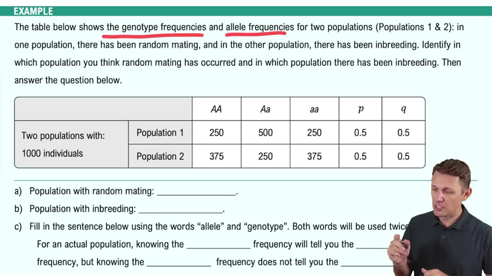 Non-Random Mating Example 1