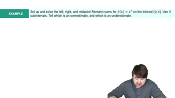 Left, Right, & Midpoint Riemann Sums Example 1