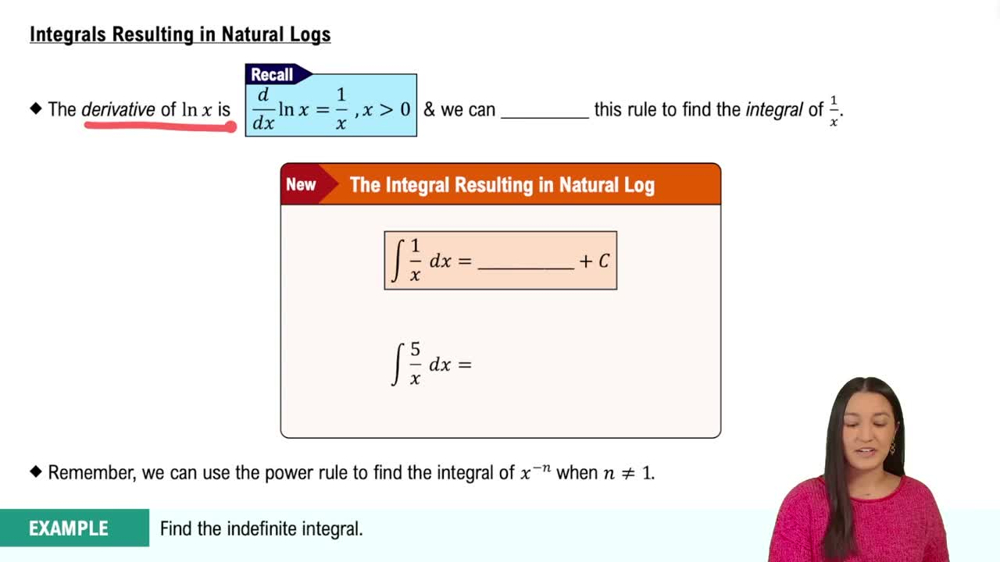 Integrals Resulting in Natural Logs