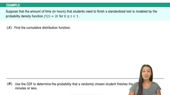 Cumulative Distribution Function (CDF) Example 4