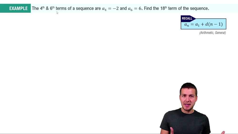 Arithmetic Sequences - General Formula Example 2