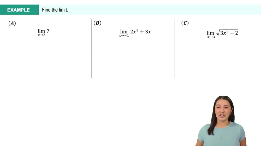 Finding Limits by Direct Substitution Example 1