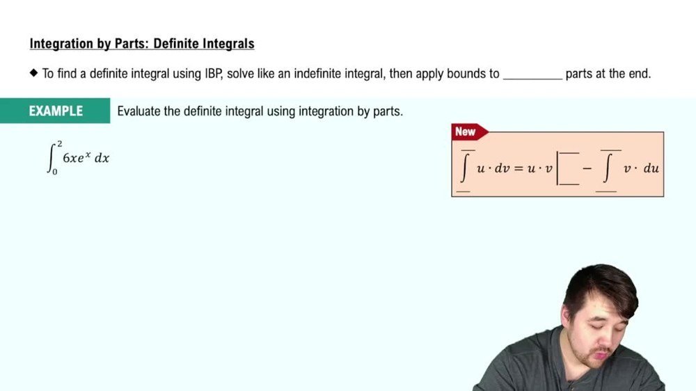 Integration by Parts for Definite Integrals