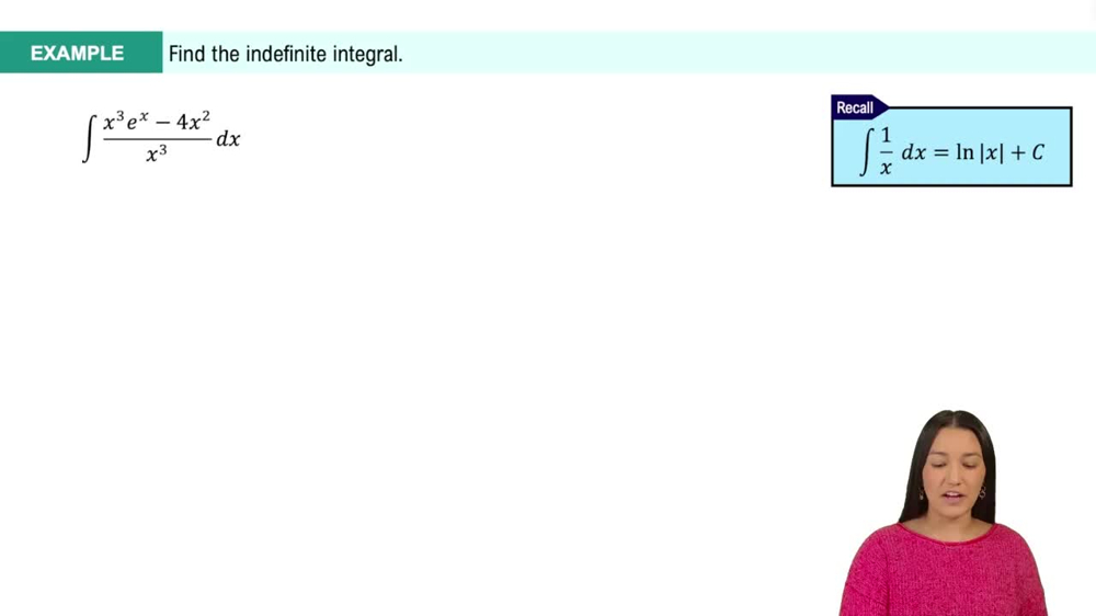 Integrals Resulting in Natural Logs Example 1