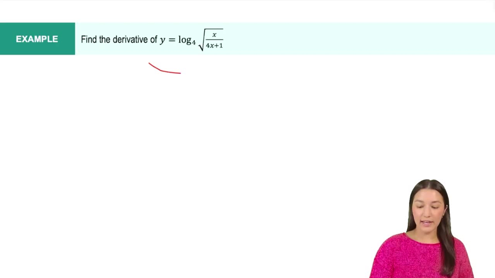 Derivatives of General Logarithmic Functions Example 4