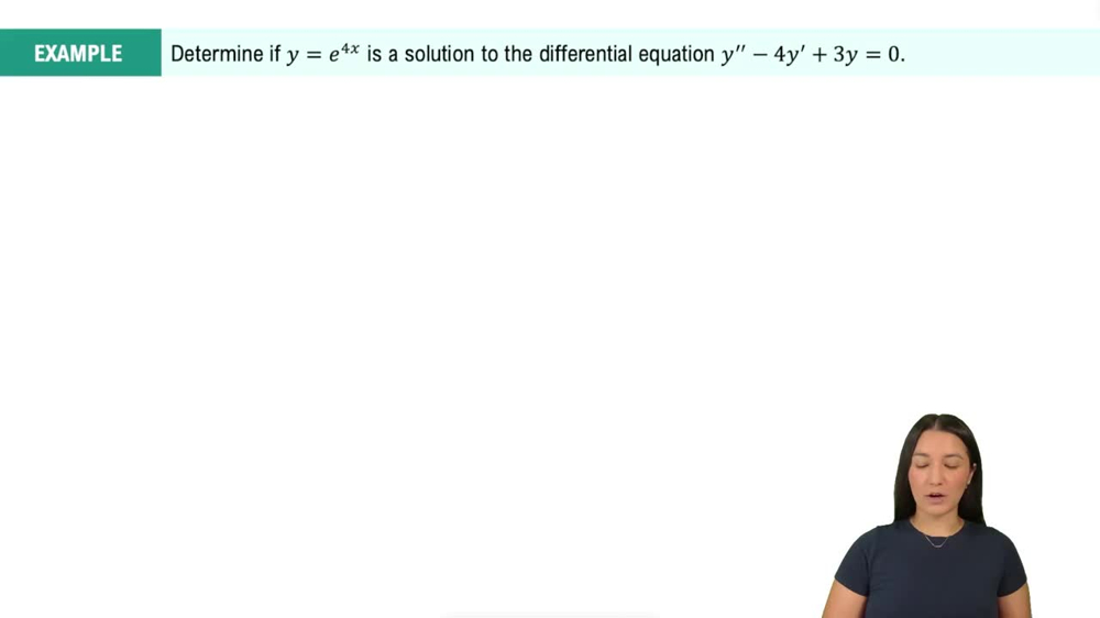 Verifying Solutions of Differential Equations Example 2