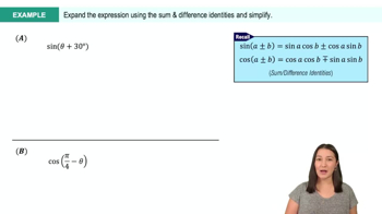 Sum and Difference of Sine & Cosine Example 5