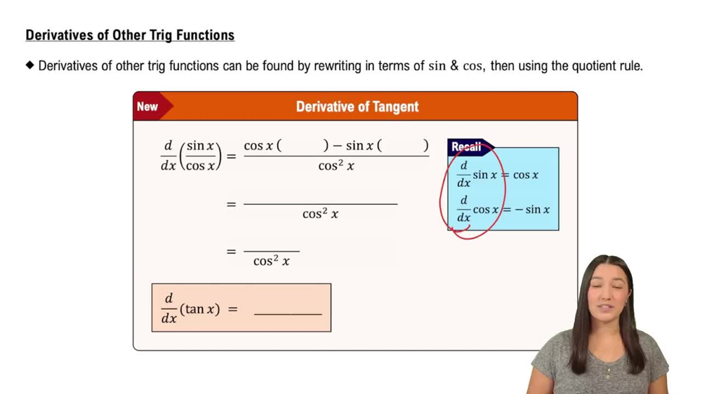 Derivatives of Other Trig Functions