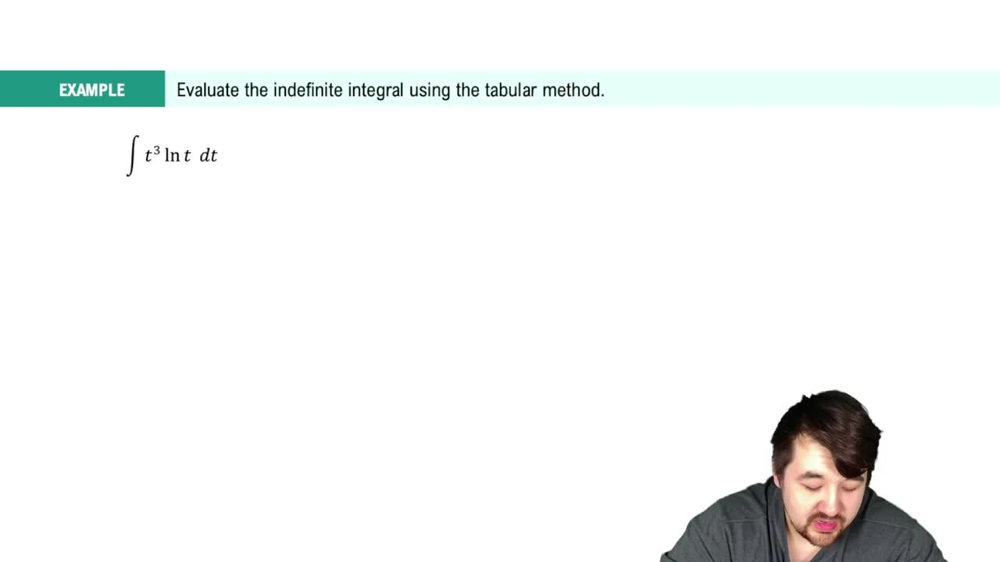 Tabular Integration by Parts Example 4