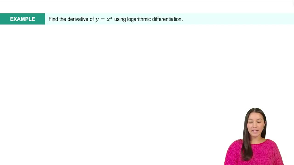 Logarithmic Differentiation Example 1