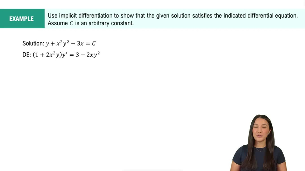 Verifying Solutions of Differential Equations Example 5