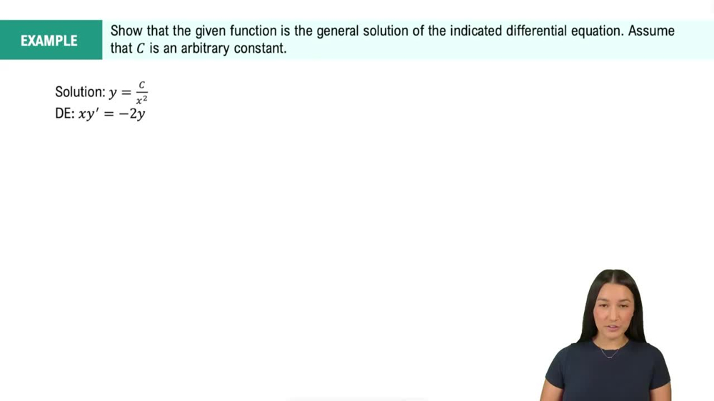 Verifying Solutions of Differential Equations Example 3