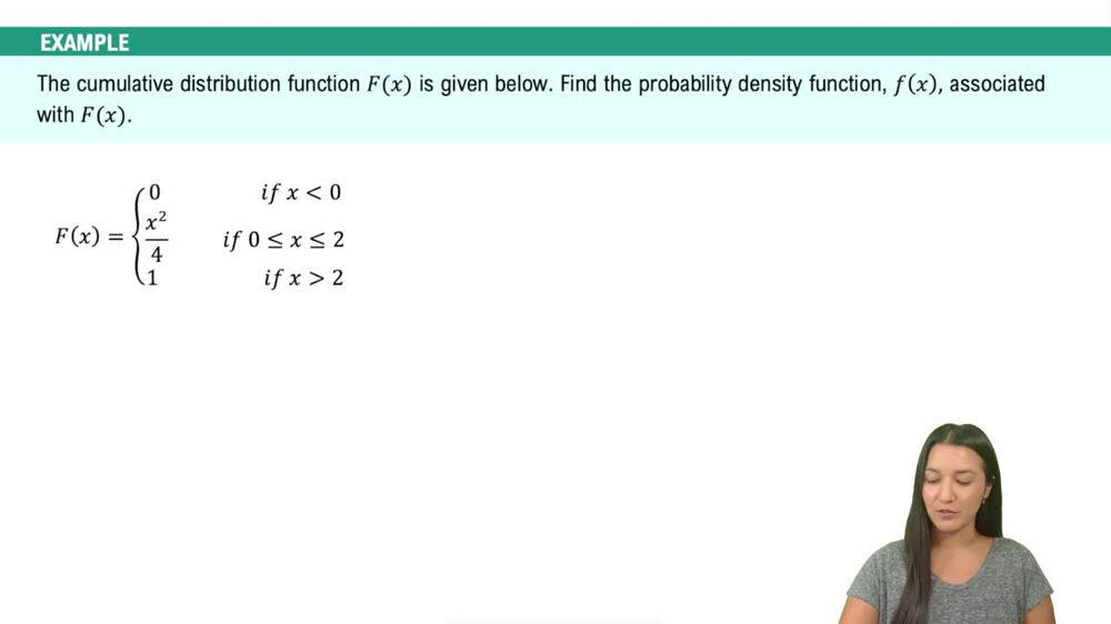 Cumulative Distribution Function (CDF) Example 5
