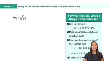 The First Derivative Test: Finding Local Extrema Example 5