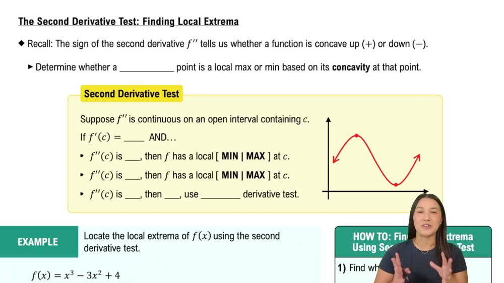 The Second Derivative Test: Finding Local Extrema