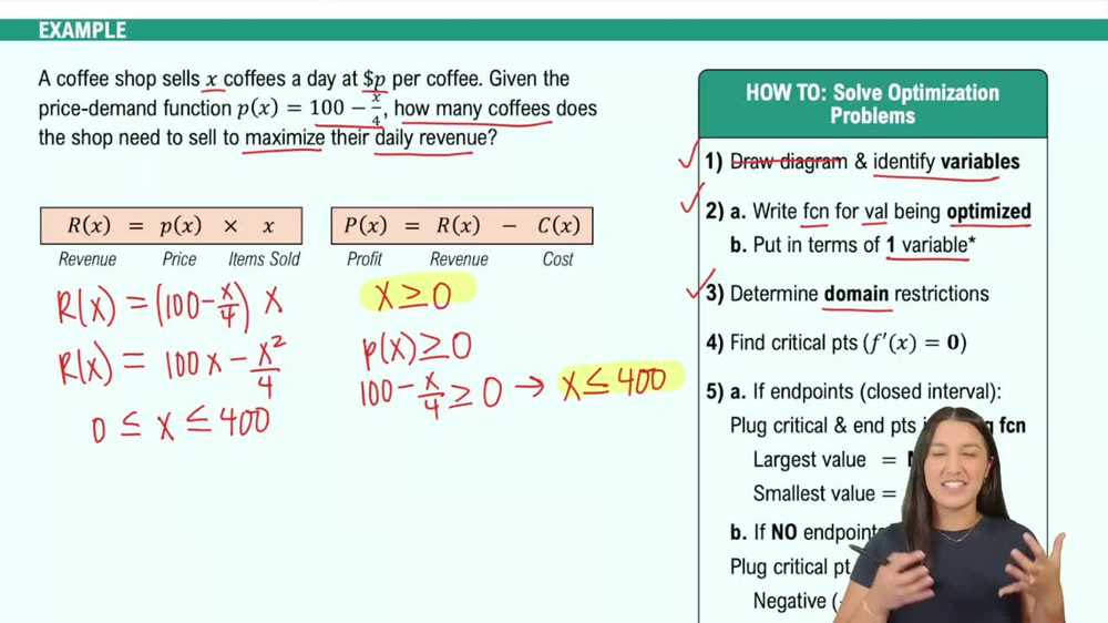 Example 2: Maximizing Revenue