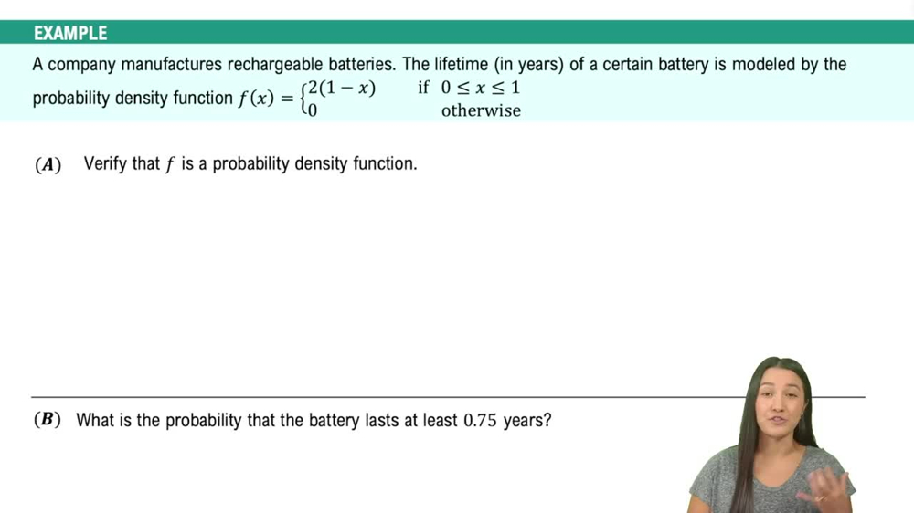 Probability Density Function (PDF) Example 2