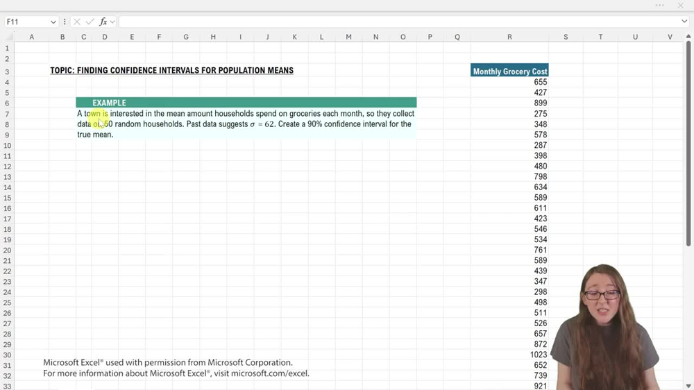 Finding Confidence Intervals for Means (Sigma Known) Example 1