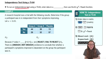 Independence Test Using TI-84