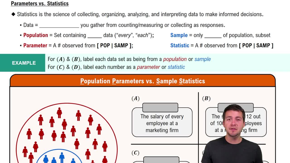 Parameters vs. Statistics