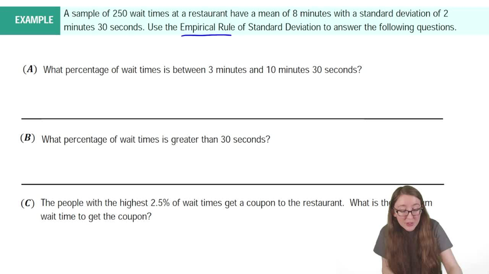 Empirical Rule of Standard Deviation and Range Rule of Thumb Example 1