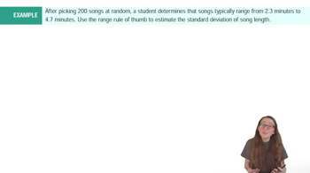 Empirical Rule of Standard Deviation and Range Rule of Thumb Example 2