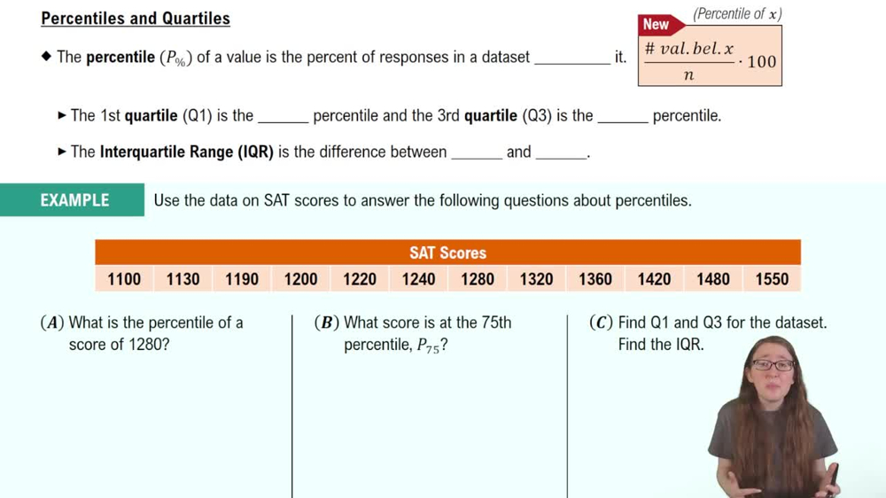 Percentiles and Quartiles