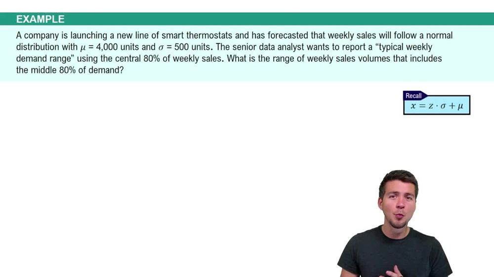 Finding Values of Non-Standard Normal Variables from Probabilities Example 2