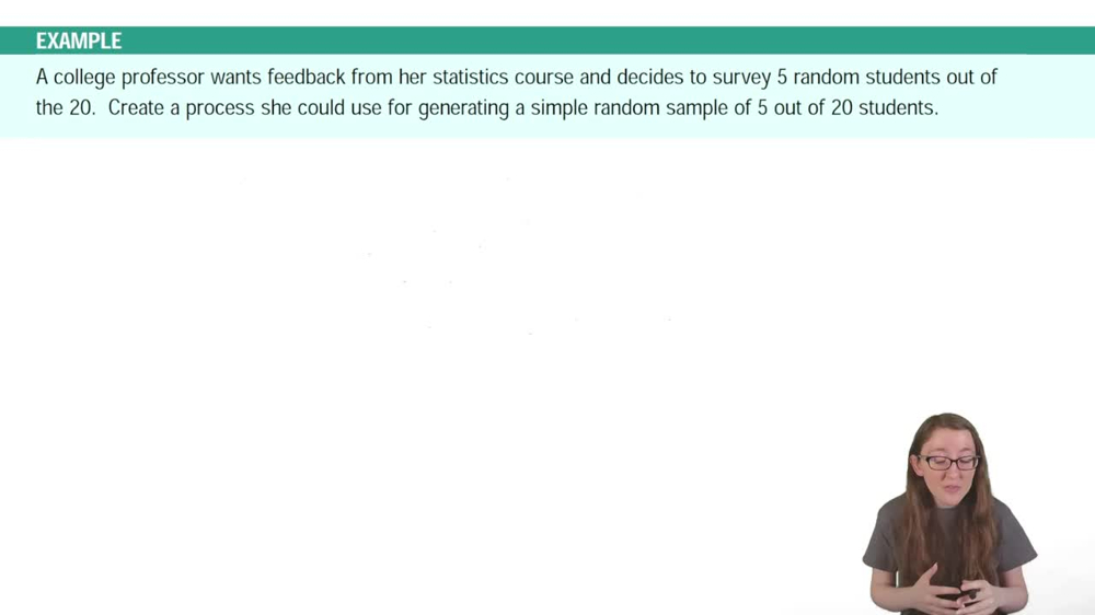 Simple Random Sampling Example 1