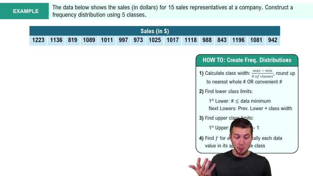 How to Create Frequency Distributions Example 2