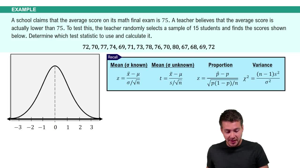 Step 2: Calculate Test Statistic Example 2