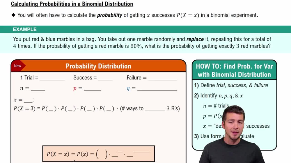 Calculating Probabilities in a Binomial Distribution