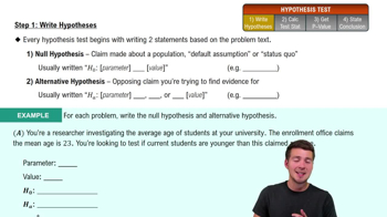 Step 1: Write Hypotheses