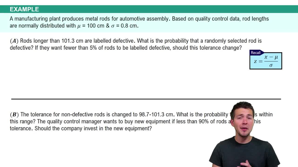 Finding Z-Scores for Non-Standard Normal Variables Example 1