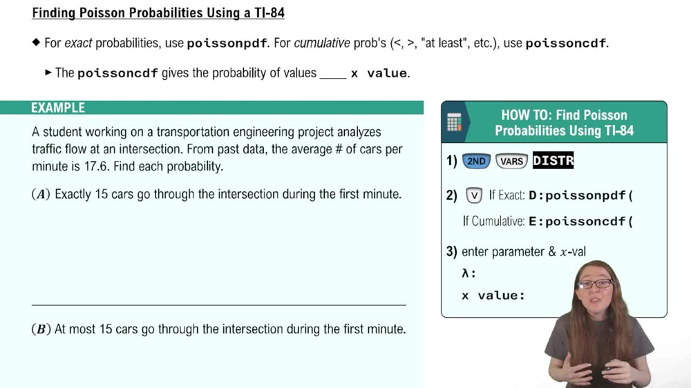 Finding Poisson Probabilities Using TI-84