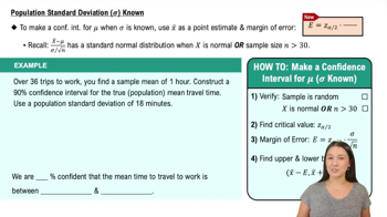 Population Standard Deviation Known